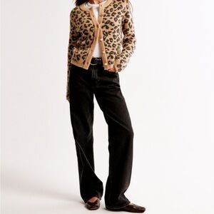 Abercrombie & Fitch Black Mid Rise Slouchy Jeans